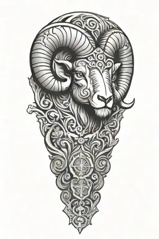 Black Ram Firefighter With Nordic Carvings