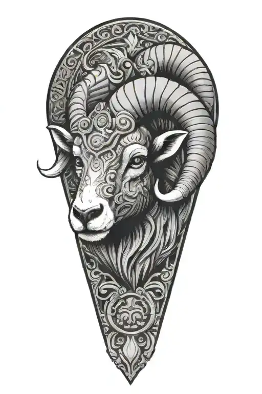 Black Ram Firefighter With Nordic Carvings