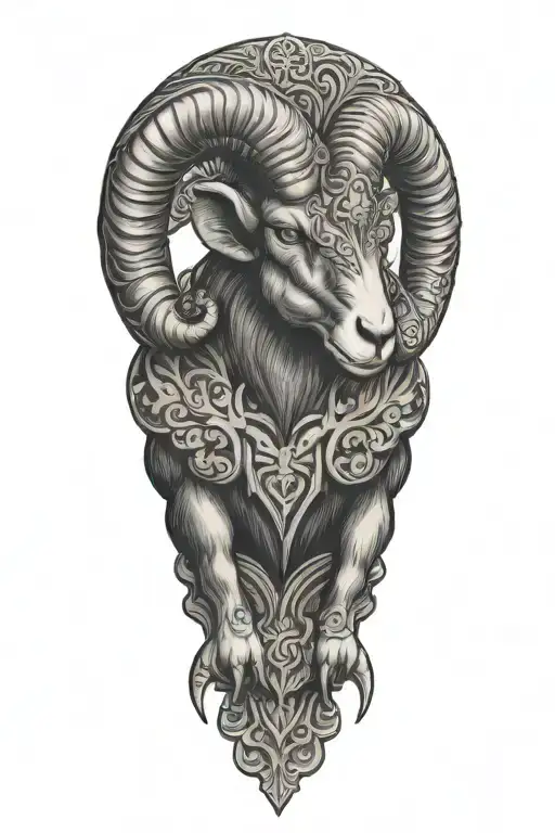 Black Ram Firefighter With Nordic Carvings