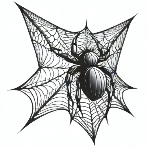 Spider Web On The Trapezoids