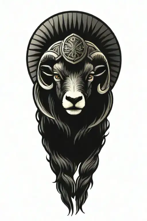 Black Ram Firefighter With Nordic Carvings