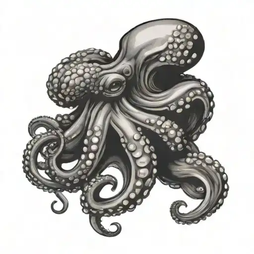 Octopus Gracefully Swimming