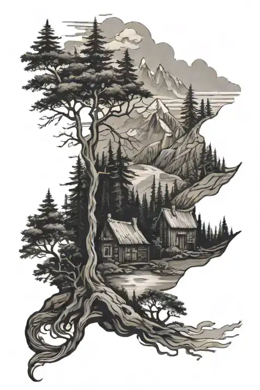 Slavic Folk Forest Mountains