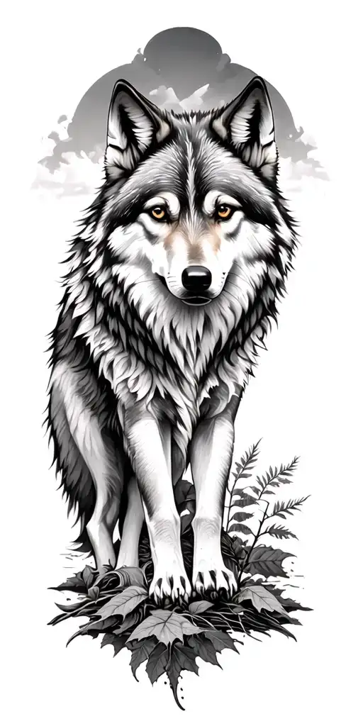 Lone Wolf Blended Elements Of Nature
