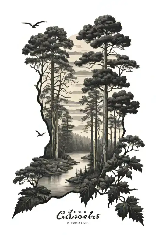 Mississippi River Forest Landscape