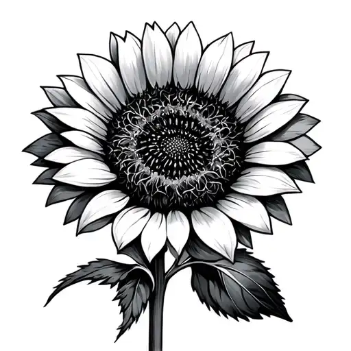 A Sunflower Flower And A Closed Dandelion