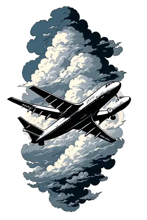 Airplane Clouds Discipline