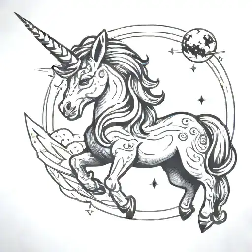 Capicorn Animal In Outer Space