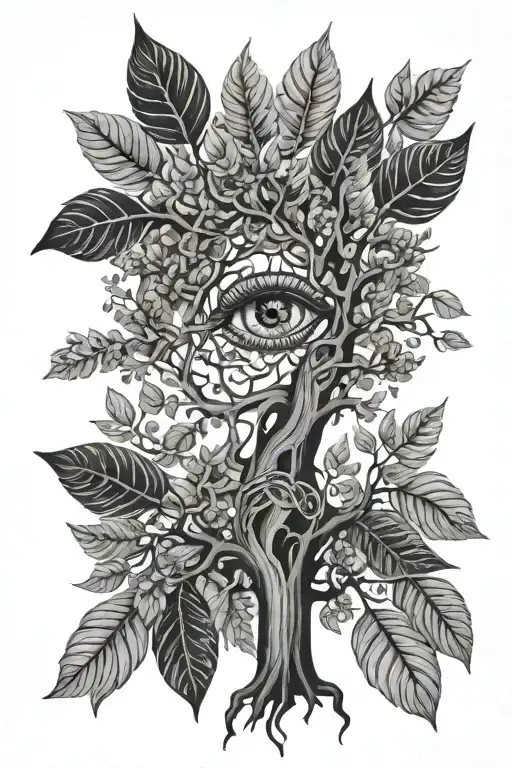 Tree With Eye-shaped Leaves