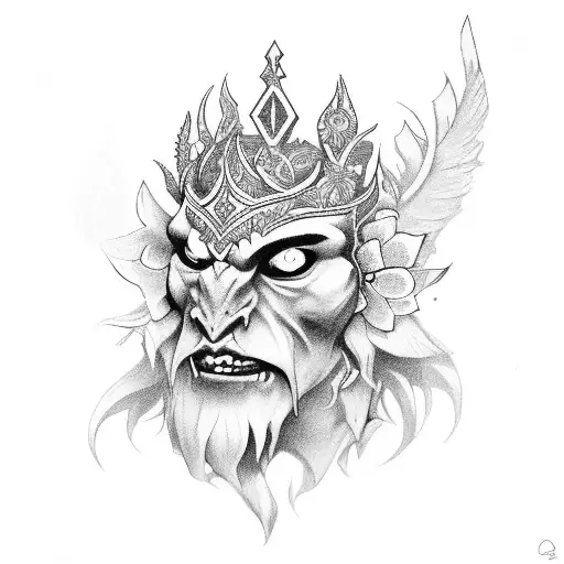 Slavic Demon With Flower Crown