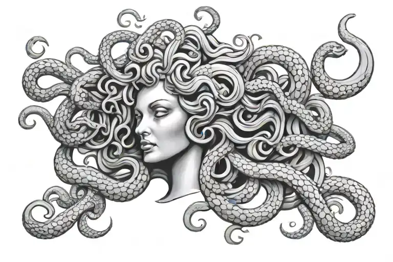 Medusa With Three Snake Heads