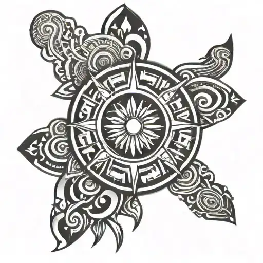 Filipino Sun Polynesian Tribal Patterns