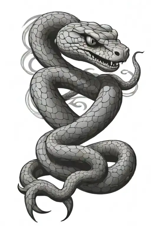 Snake Sketch Style
