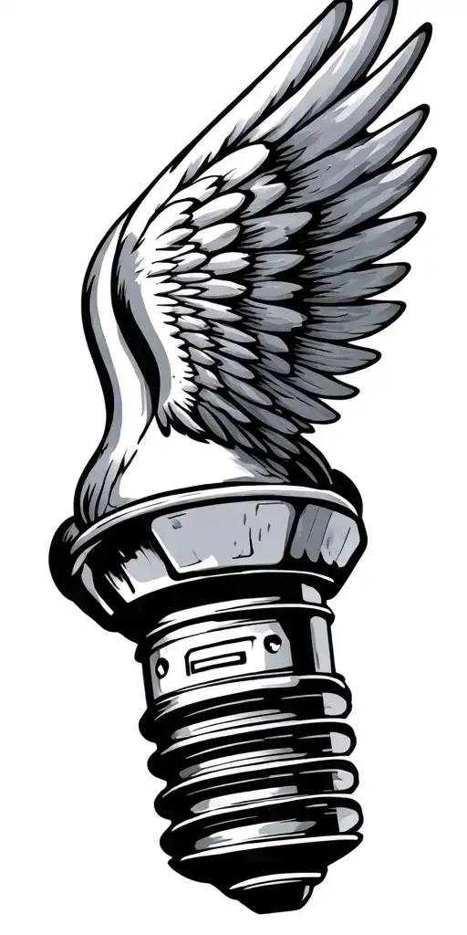 Spark Plug With Wings Spread