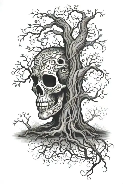 Day Of The Dead Tree With Creeping Vines Family Tree