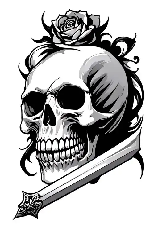 Skull With Sword