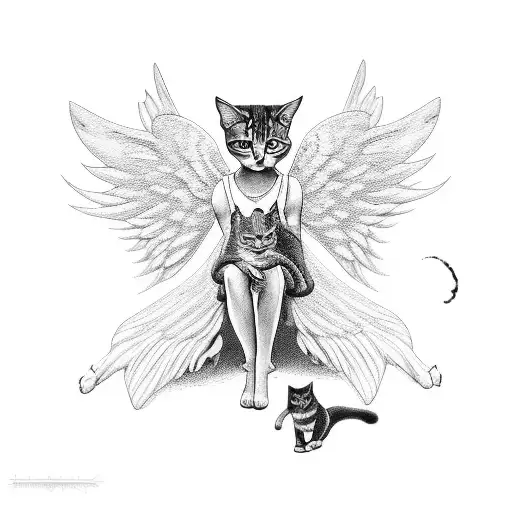 Angel With Cats