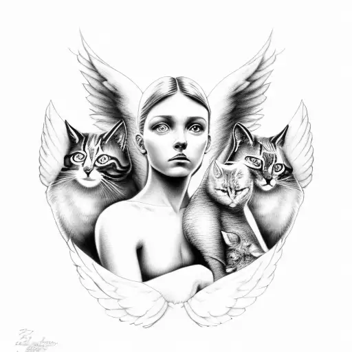 Angel With Cats