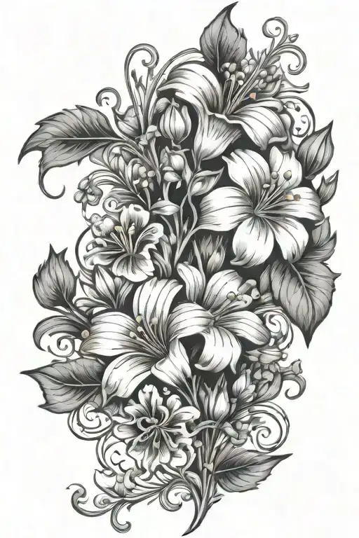 Daisys And Sweet Peas Vine