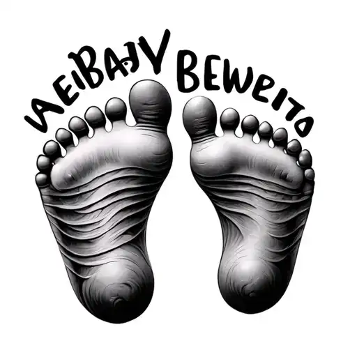 Baby Foot Print Baby Name