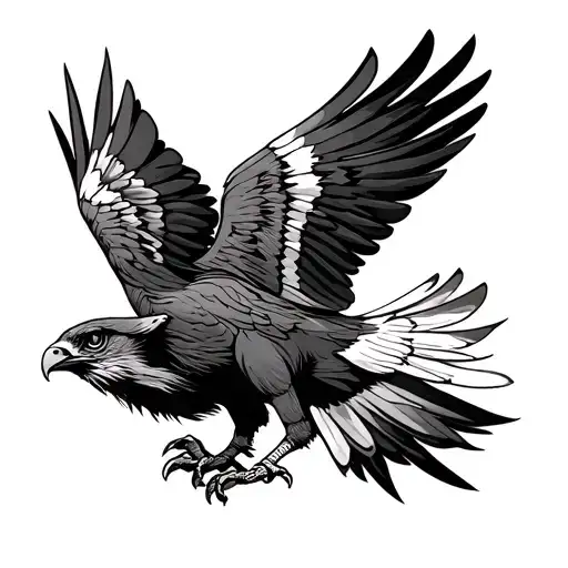 Irish Falcon Outline Drawn