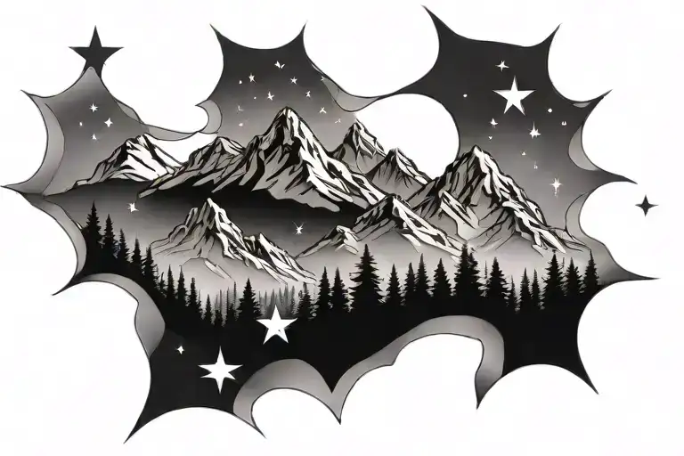 Mountain And Stars