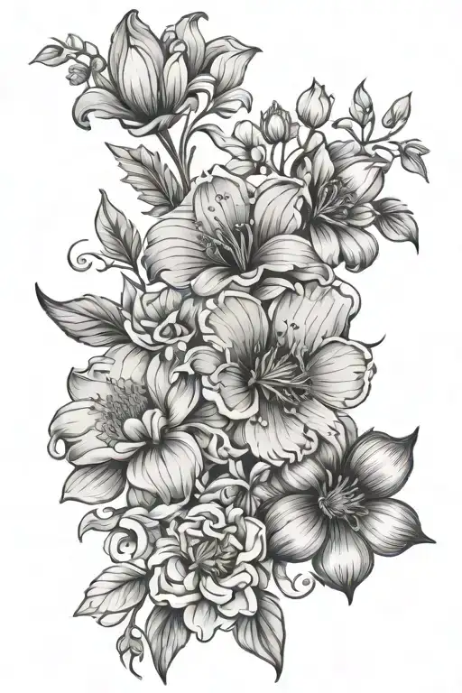 Birth Flowers Intertwined