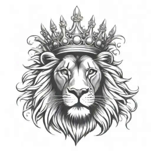 Crowned Lion Face