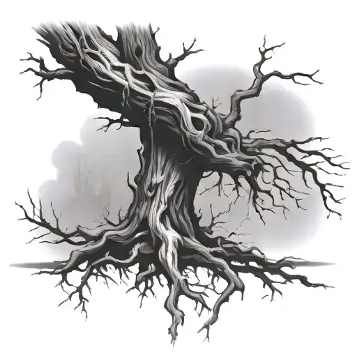 Dead Tree Blowing In Wind