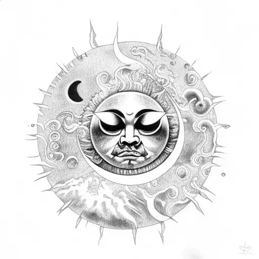 Cloudes Sun Heart Rain Moon