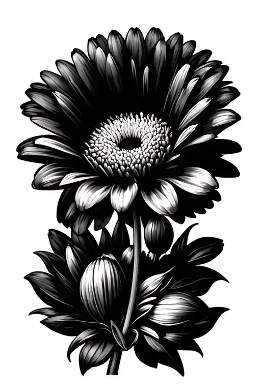 Aster Flower And Chrysanthemum Flower