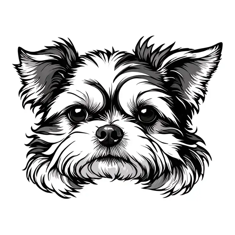 Dog Ear Outline Drawing