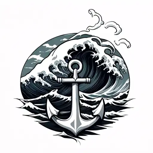 Wave And Anchor