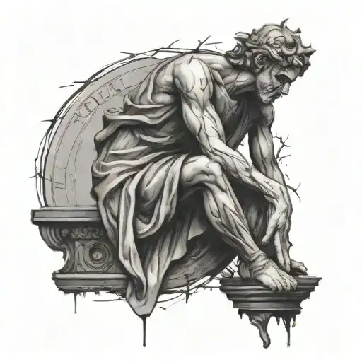 Philosophy With Broken Statue