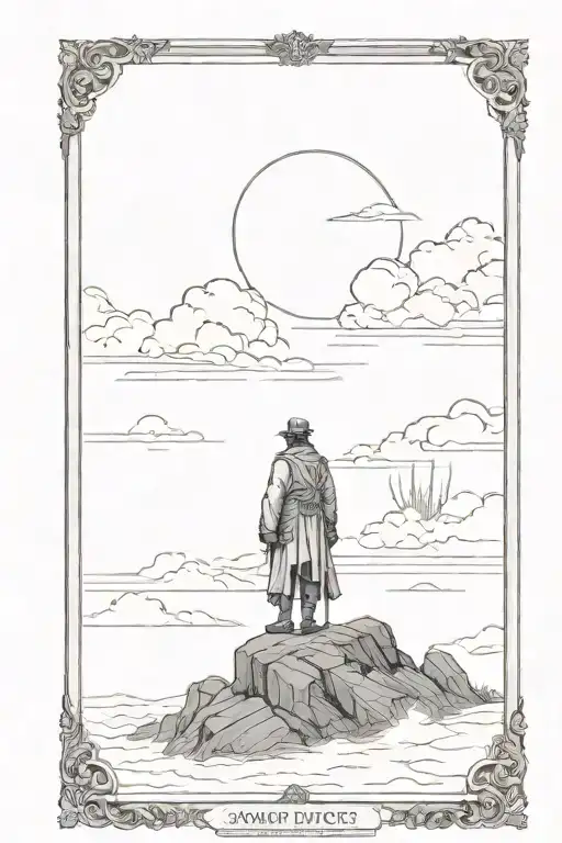 Caspar Friedrich's Wanderer Above The Sea Of Clouds Tarot Card