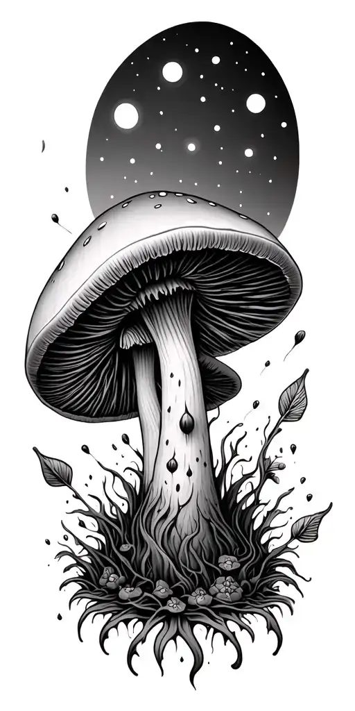 Psychodelic Tattoo Mushroom