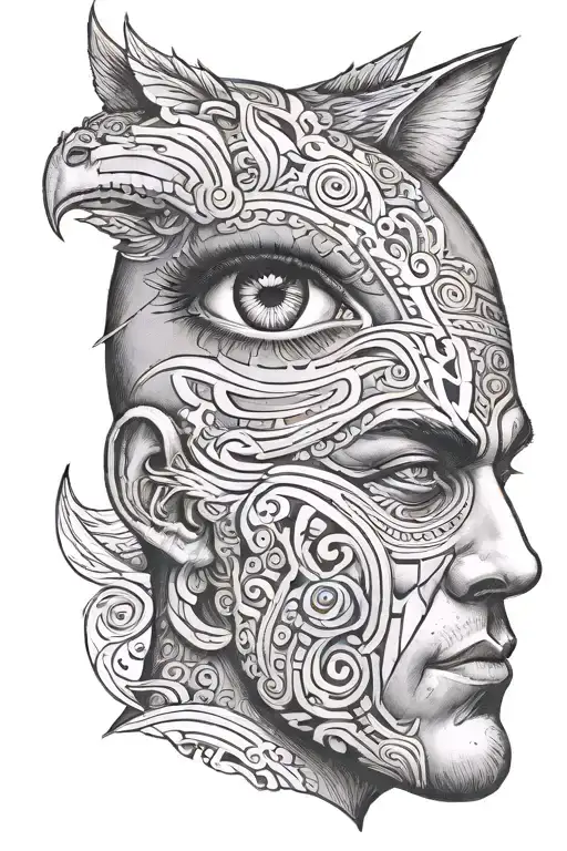 Man Against The Background Of The Eye