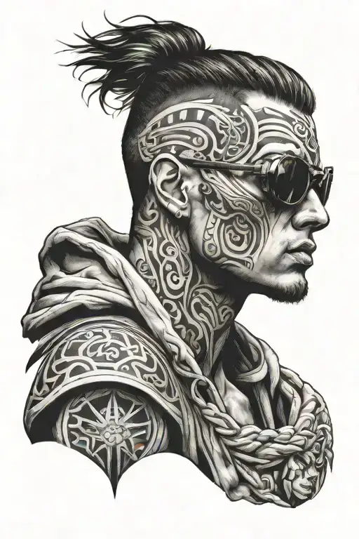 Man Against The Background Of The Eye