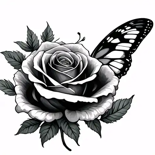 Rose And Butterfly