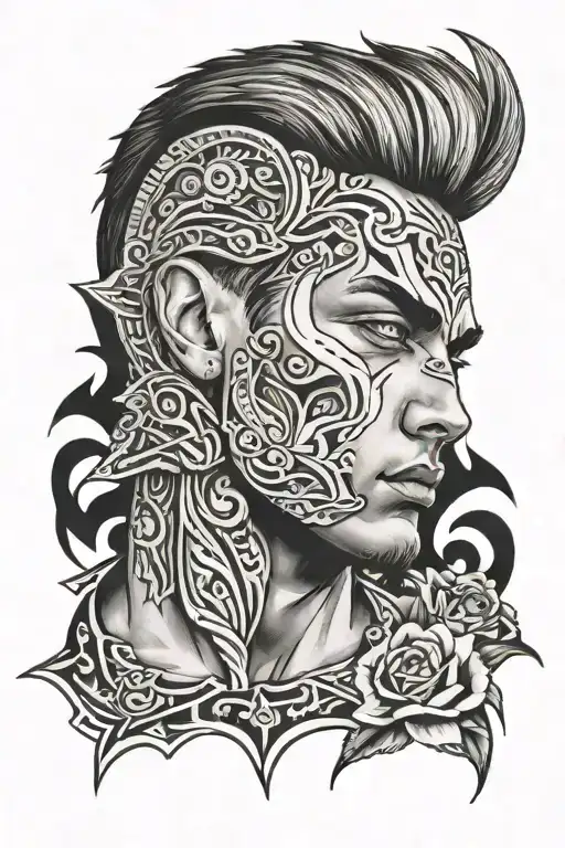 Man Against The Background Of The Eye