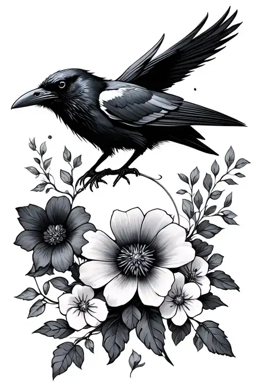 Raven Forget Me Nots Midnight Sun