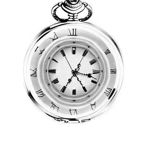 A Pocket Watch With Money Symbols As The Clock Face