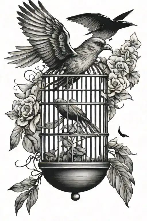 A Broken Cage And A Flying Bird