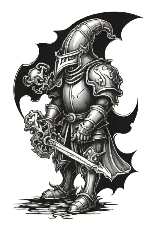 Medival Chanterelle Mushroom Knight Portrait