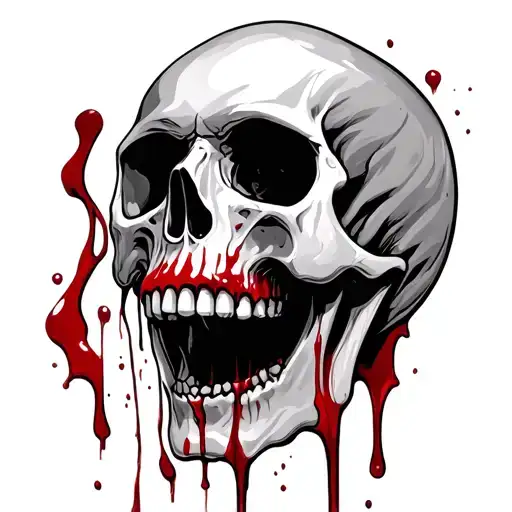 Skull Crying Blood