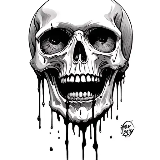 Skull Crying Blood From Eye Sockets