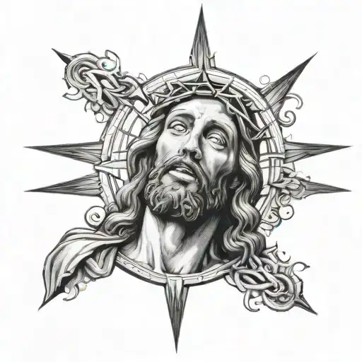 Jesus Surrounded By His Kingdom Lights Shined Just