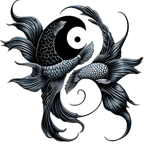 Yin Yang Koi Fish