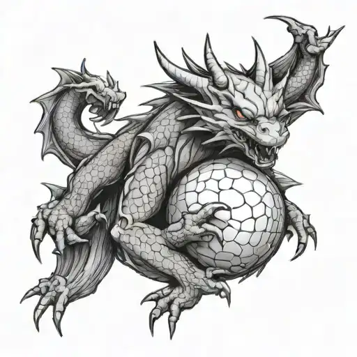 Dragon Balls Z Dragon Wrapped From Chest To Elbow Half Sleeve