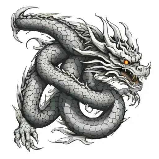 Dragon Balls Z Dragon Shenron Wrapped From Chest To Elbow Half Sleeve